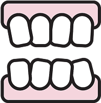 歯並びが悪いイラスト