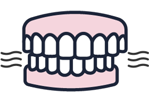 歯ぎしりのイラスト